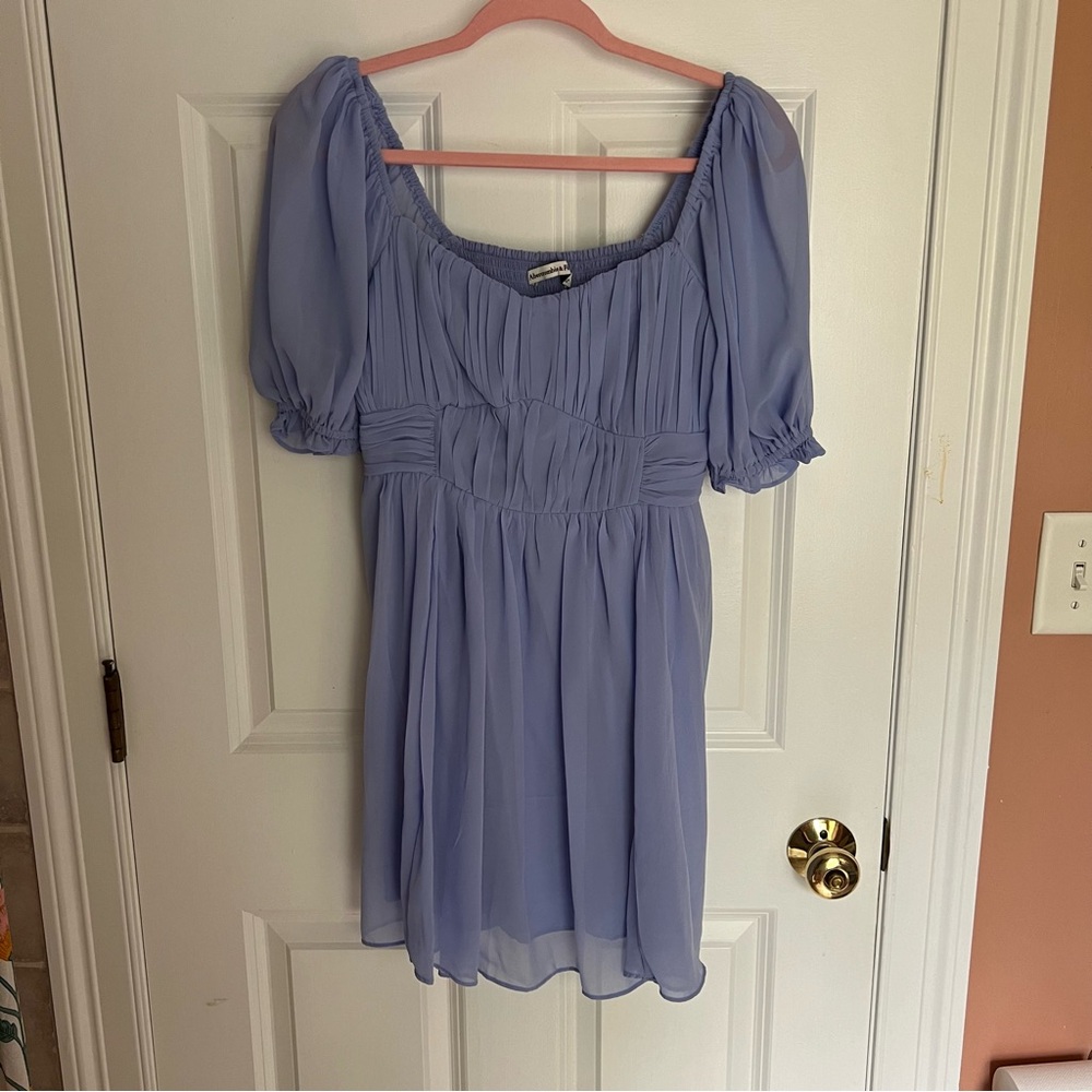 Abercrombie Periwinkle Puff Sleeve Dress size M